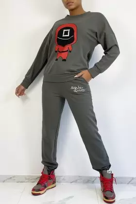 Ensemble pull col roulé over size et palazzo noir | 21,85 $ | OKKO MODE