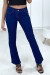 Raw Blue Denim Jeans with 5 Pockets and Flared Hem | $6.83 | OKKO MODE