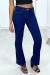 Raw Blue Denim Jeans with 5 Pockets and Flared Hem | $6.83 | OKKO MODE