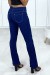 Raw Blue Denim Jeans with 5 Pockets and Flared Hem | $6.83 | OKKO MODE