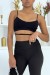 Legging negro de tela acanalada muy elástica | 5,12 $ | OKKO MODE