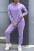 Ensemble violet jogging chaud et confortable + chemise oversize tendance | 30,04 $ | OKKO MODE
