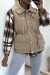 Doudoune sans manche taupe à col mouton. Manteau autome/hiver | 12,60 € | OKKO MODE