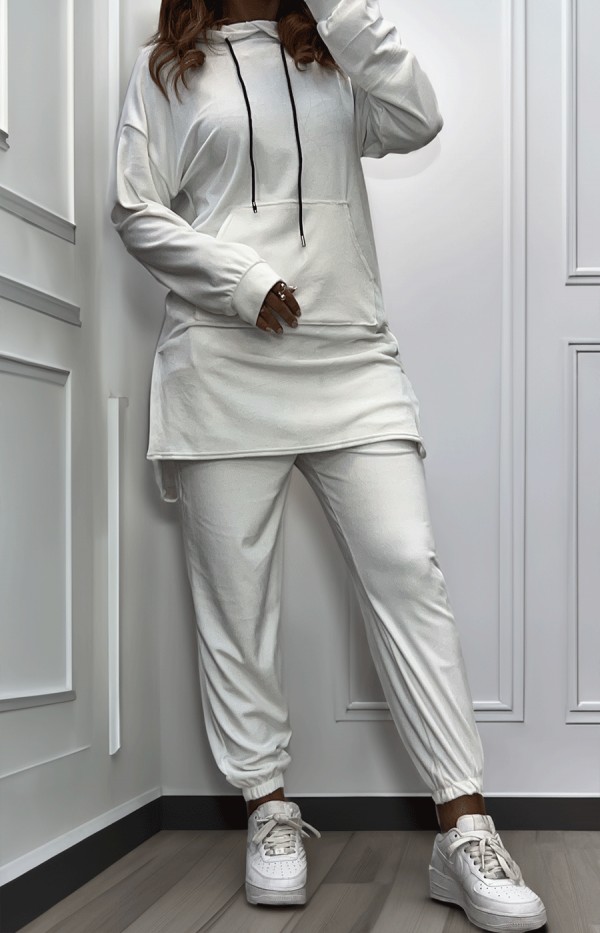 Ensemble tunique et pantalon  blanc - 1