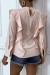 Blouse chic rose à manches longues et volants | 3,41 $ | OKKO MODE