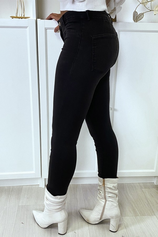 Jean slim noir taille basse - 6