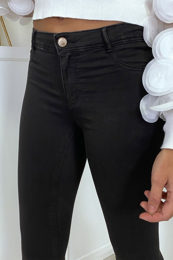 Jean slim noir taille basse - 8