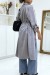Abrigo largo de gamuza gris | 25,52 $ | OKKO MODE