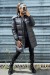 Longue doudoune noire avec sac et capuche amovible | 44,38 $ | OKKO MODE