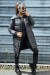 Longue doudoune noire avec sac et capuche amovible | 44,38 $ | OKKO MODE