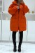 Doudoune orange style parachute avec gros coll et attache cordon | 55,75 $ | OKKO MODE