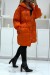 Doudoune orange style parachute avec gros coll et attache cordon | 55,75 $ | OKKO MODE