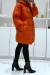 Doudoune orange style parachute avec gros coll et attache cordon | 55,75 $ | OKKO MODE