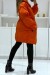 Doudoune orange style parachute avec gros coll et attache cordon | 55,75 $ | OKKO MODE