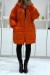 Doudoune orange style parachute avec gros coll et attache cordon | 55,75 $ | OKKO MODE