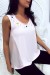 Two-tone Top with Rhinestone Embellished Neckline. Longer Back. Women's Fashion | $3.41 | OKKO MODE