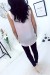 Two-tone Top with Rhinestone Embellished Neckline. Longer Back. Women's Fashion | $3.41 | OKKO MODE