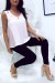 Two-tone Top with Rhinestone Embellished Neckline. Longer Back. Women's Fashion | $3.41 | OKKO MODE
