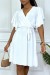 White Wrap Skater Dress with Sweetheart Neckline | $14.34 | OKKO MODE