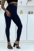 Navy Fleece-Lined Slimming Leggings for Winter - Style 15-501 | $5.69 | OKKO MODE