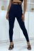 Navy Fleece-Lined Slimming Leggings for Winter - Style 15-501 | $5.69 | OKKO MODE