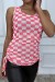 Camiseta cuadros fucsia/blanco sin mangas | 1,26 € | OKKO MODE