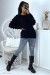 Pull noir épais à col rond et manche longues | 10,08 € | OKKO MODE