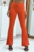 Pantalón naranja de moda con patas anchas | 6,83 $ | OKKO MODE