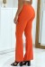 Pantalón naranja de moda con patas anchas | 6,83 $ | OKKO MODE