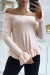 Pull rose à volant dans une douce matière extensible | 5,69 $ | OKKO MODE