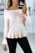 Pull rose à volant dans une douce matière extensible | 5,69 $ | OKKO MODE