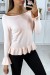 Pull rose à volant dans une douce matière extensible | 5,69 $ | OKKO MODE