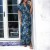 Royal Leaf Pattern Wrap Maxi Dress | $12.97 | OKKO MODE