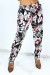 Pantalón fucsia estampado hojas corte recto | 6,69 $ | OKKO MODE
