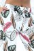 White Leaf Print Elastic Waist Flowy Pants | $6.69 | OKKO MODE