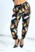 Black Leaf Pattern Flowy Pants | $6.69 | OKKO MODE