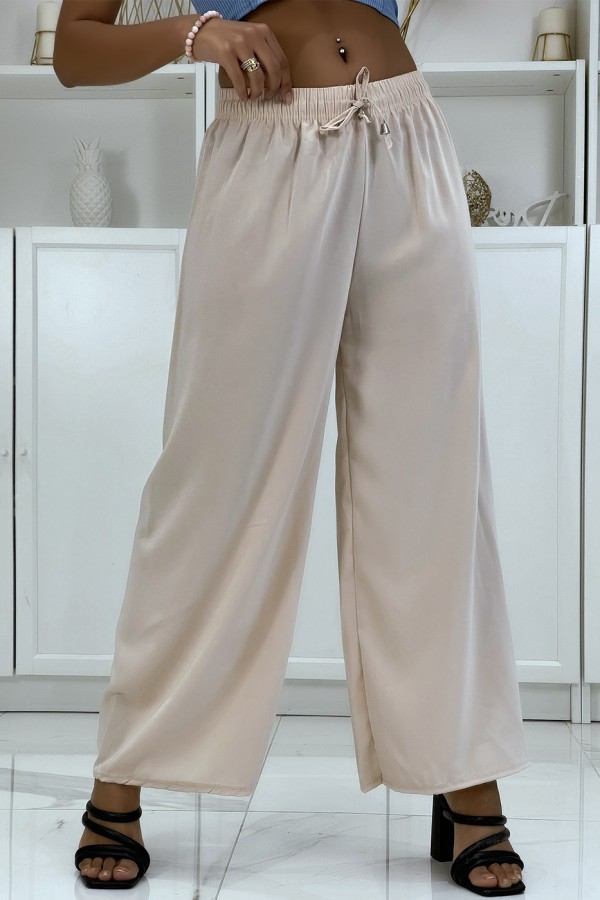 Pantalon palazzo beige très agréable à porter - 1