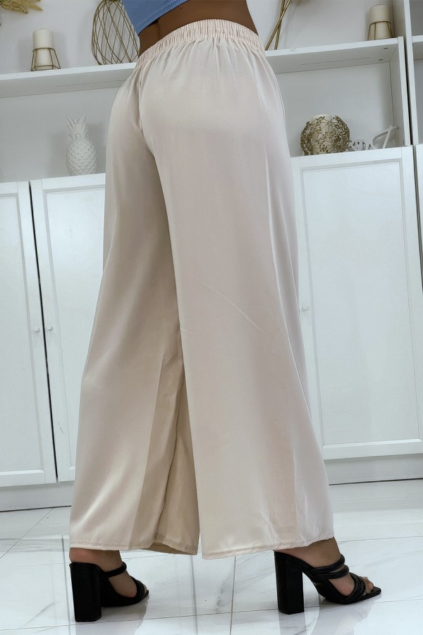 Pantalon palazzo beige très agréable à porter - 3