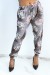 Calça ampla cinza estampa folhagem outonal | 6,17 € | OKKO MODE