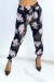 Weite marineblaue Hose mit Herbstlaubmuster. | 6,69 $ | OKKO MODE
