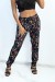 Calça estampada folhagem colorida corte reto | 6,17 € | OKKO MODE