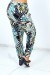 Pantalon noir à pois rayés et motif floral | 6,17 € | OKKO MODE