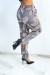 Pantalón gris estampado hojas y flores | 6,69 $ | OKKO MODE