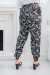 Black Aztec Patterned Flowy Pants with Cute Bow Waist Detail | $6.69 | OKKO MODE