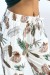 White Flowy Pants with Leaf Pattern | €6.17 | OKKO MODE