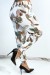 White Flowy Pants with Leaf Pattern | €6.17 | OKKO MODE