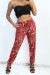 Calça vermelha estampada - Folhagem colorida | 6,69 $ | OKKO MODE