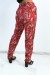 Calça vermelha estampada - Folhagem colorida | 6,69 $ | OKKO MODE