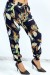 Flowy Navy Leaf Pattern Pants | $6.69 | OKKO MODE