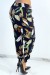 Flowy Navy Leaf Pattern Pants | $6.69 | OKKO MODE